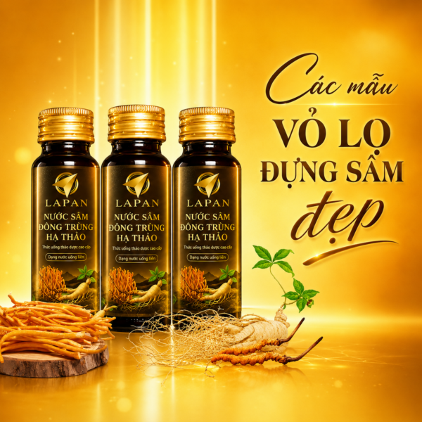Các mẫu vỏ lọ đựng sâm đẹp cho nước sâm Hàn Quốc, lọ thủy tinh, lọ nhựa, nắp nhôm