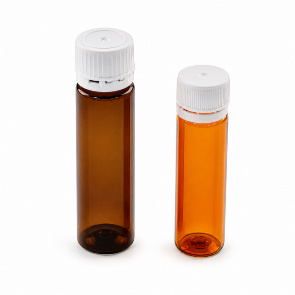 Lọ đựng nước sâm 20ml màu hổ phách – Bao bì dược phẩm an toàn, kín nắp