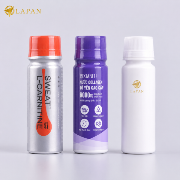 Lọ nhựa PP trắng 60ml – thiết kế tối giản, dễ in logo, phù hợp cho collagen nước và các dòng dung dịch uống cao cấp.
